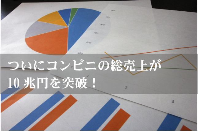 ついにコンビニの総売上が10兆円を突破!